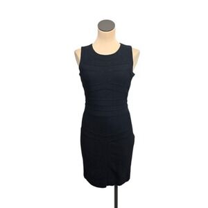 Diane von Furstenberg Dress Womens‎ 8 Black Sheath Sleeveless Stretch Wool Blend